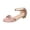 Rose Gold, variant on HTHLVMD Comfortable Dressy Flat Sandals, Low Heel Party Shoes, Women Sandals Comfortable Walking Open Toe Sandals for Women Dressy Summer Low Heel Adjustable Ankle Strap Shoes, Silver 8