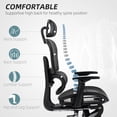 thumbnail image 4 of HOMCOM Ergonomic Mesh Office Chair, High Back Desk Chair, Black, 4 of 10