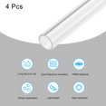 thumbnail image 3 of Unique Bargains Tuyau Acrylique Transparent Rigide Tube Rond 10 mm ID 12 mm OD 14 Pieds pour Lampes et Lanternes, Système de Refroidissement par Eau 4 Pcs, 3 of 6