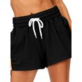 thumbnail image 3 of Wangsaura Women Loose Style Sports Shorts, Solid Color Elastic Waist Sweatpants, 3 of 9
