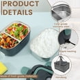 thumbnail image 3 of MesaSe Electric Heated Food Box 100 W US Portable Electric Food Warmer Box with 2Pcs 1.5 L Stainless Steel Container Quick Heating Car Electric Food Warmer for Car Office Work, 3 of 10