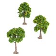 thumbnail image 3 of Bunblic 3 Pieces Mini Landscape Tree Model Trees DIY Crafts Railway Train Railroad Layout Diorama Tree Building Model Miniature Trees yellow fruit trees, 3 of 8