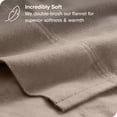 thumbnail image 2 of Bare Home Ensemble de Draps en Flanelle - 100 % Coton - Poche Profonde - Très Grand Simple, Taupe, 3 Pcs, 2 of 7