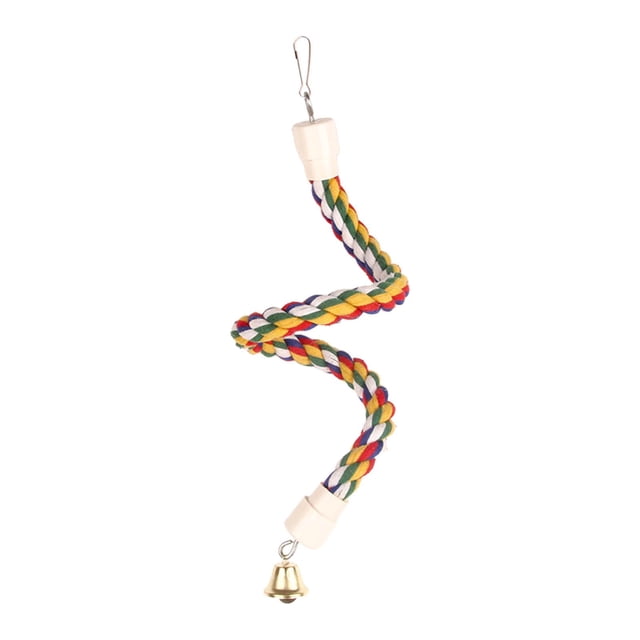 GROWTH TANK Bendable Parrot Climbing Rope Swing Perches Hanging Chew Perches Bird Rope Perch 19.69inch