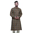 thumbnail image 3 of Atasi Kurta Imprimé pour Hommes Col Mandarin Popeline de Coton Kurta Chemise Décontractée, 3 of 7