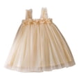 thumbnail image 2 of LOVZFMLL Girls' Summer Sleeveless Ruffled Lace Round-Neck Embroidery Mesh Princess Bow Skirt, 2 of 4