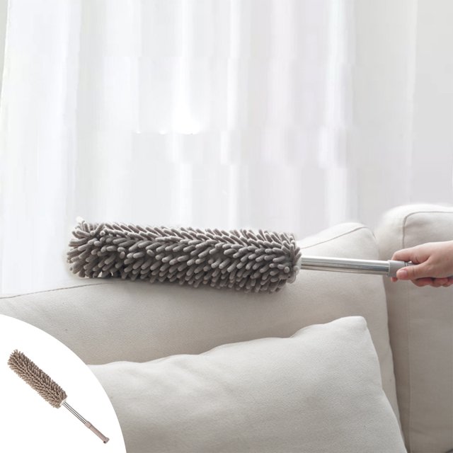 FHBVT Extendable Cleaning Duster, Washable Chenille Head, Soft and Effective Dirt Removal, Ideal for Cleaning Office, Car, Window, Furniture, and Ceiling Fans with Easy Storage