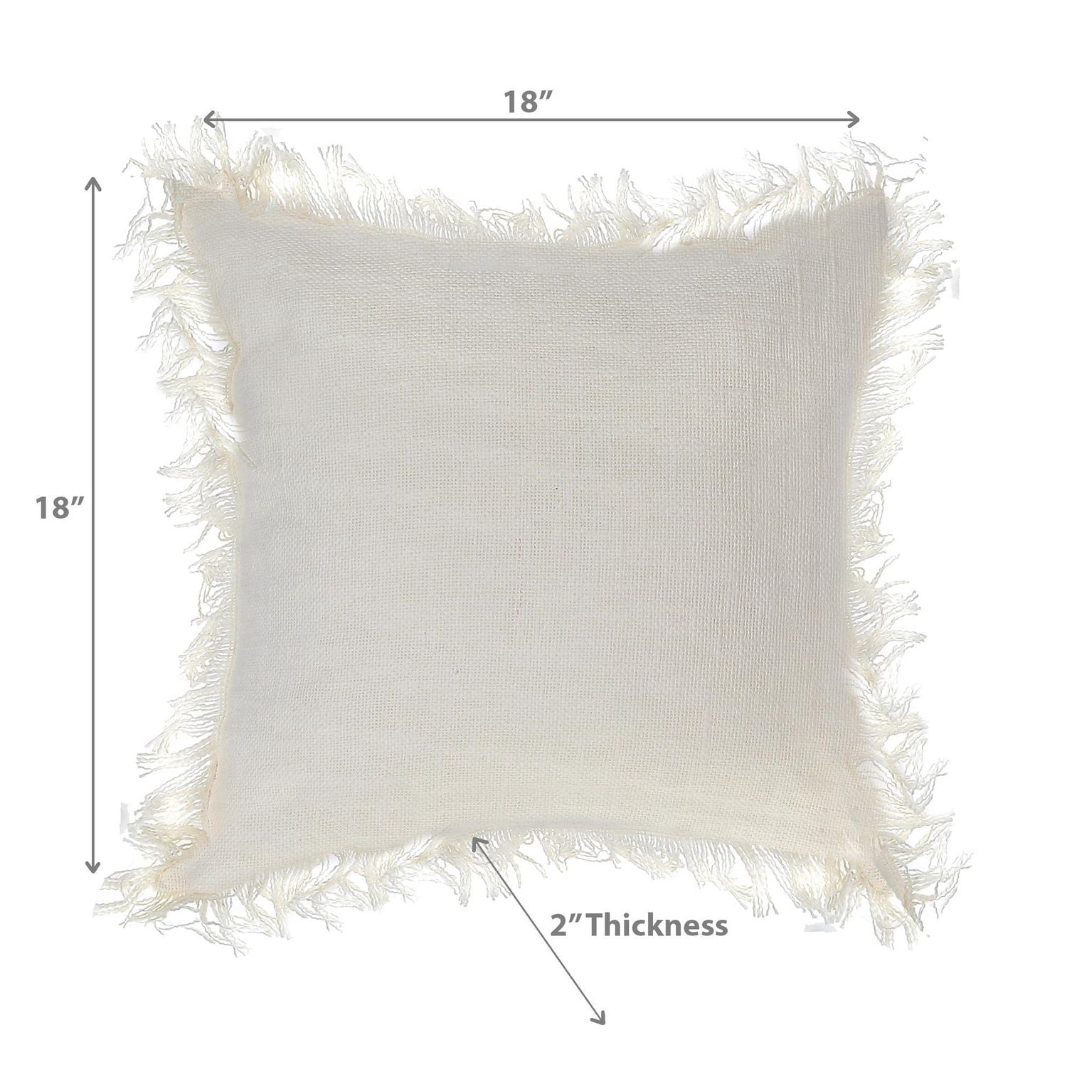 Slub Cotton Ivoroy Cushion Chloe 18 X 18 - Set De 2
