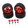 thumbnail image 3 of lionlar Jantes de Roue RC Kit de Pneus en Caoutchouc Remplacement Écrou de Roue M3 pour 144001 1:12 1:18 Rouge, 3 of 9
