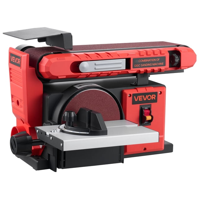 VEVOR 6" Disc Sander & 4" x 36" Belt Sander, 400W Professional Belt Disc Sanders Combo with 0 - 45° Adjustable Worktable & Dust Collection Port