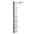 thumbnail image 1 of KFFKFF Shower Panel Tower System with Rainfall Shower Head, LED, 49 in Brushed Stainless Steel Shower Column, 4-Function Faucet, Wall-Mount Rain Massage System, 1 of 9