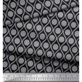 thumbnail image 3 of Soimoi Moss Georgette Fabric Dot & Ogee Damask Print Sewing Fabric Yard 42 Inch Wide, 3 of 3