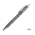 thumbnail image 2 of Plastic Ballpoint Pen Retractable Rhinestone Pen Camouflage Pattern High-End Weighty Feel Signature Pen Business Meeting Gift Pen 2 Count(Camouflage) by JASKFLY, 2 of 7