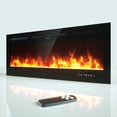 thumbnail image 1 of Patiojoy 50" Recessed Electric Fireplace Wall Mounted Heater w/Remote Control 750W/1500W mode Adjustable Flame, 1 of 7