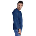thumbnail image 3 of Atasi Kurta à Manches Longues pour Hommes en Coton Slub Uni à Col Rond Chemise Ethnique-7756, 3 of 7
