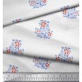 thumbnail image 3 of Soimoi Polyester Crepe Fabric Leaves & Floral Block Printed Fabric 1 Yard 42 Inch Wide, 3 of 3