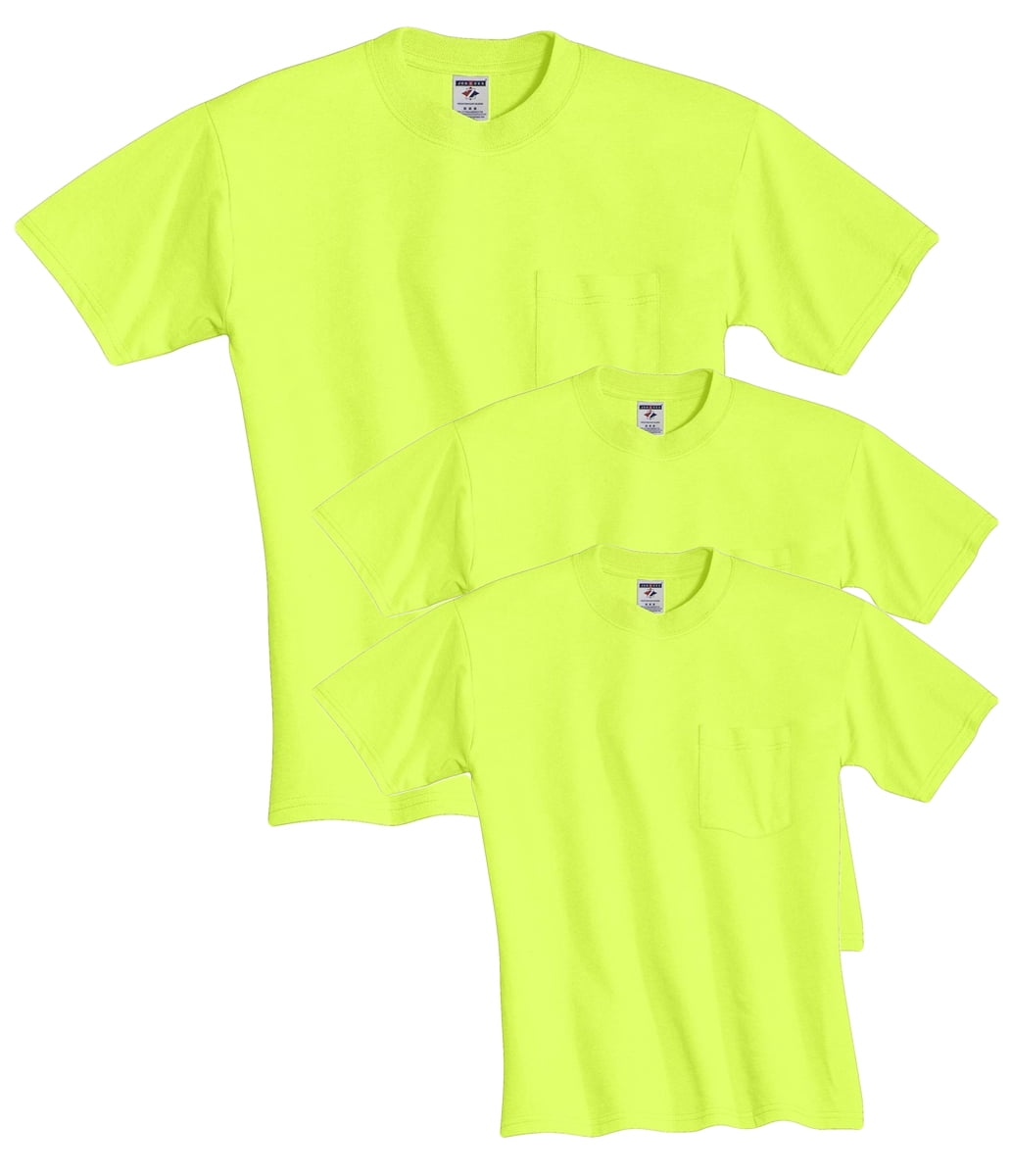 T-Shirts Blancs pour Hommes à Manches Courtes avec Poche, Lot de 3