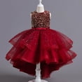 thumbnail image 4 of Kcodviy Robe de Demoiselle d'Honneur Enfant Robe Patineuse Filles Élégante en Dentelle Baptême Amour Robe Fille Robe de Mariage Robes de Fête, 4 of 4