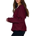 thumbnail image 4 of Veste à Capuche Décontractée à Manches Longues pour Femmes Zip Outwear Couleur Unie avec Poches Sweat Automne, 4 of 9