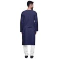 thumbnail image 3 of Atasi Designer Solid Long Sleeve Cut KurtaForMen Cotton Round Neck Shirt, 3 of 5