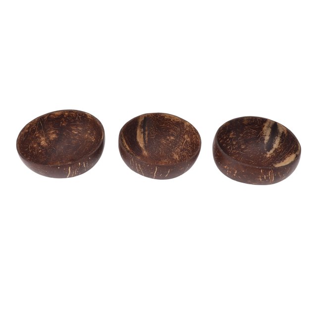 Coconut Bowl Set, Hand Polished Natural Coconut Shell Bowls Reusable For Breakfast For Salad