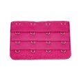 thumbnail image 3 of Baohd Extension Strap Bra Extenders Buckle 4 Hook Breathable Practical Accessories Adjustable Replacement 3 Rows Underwear rose red, 3 of 7