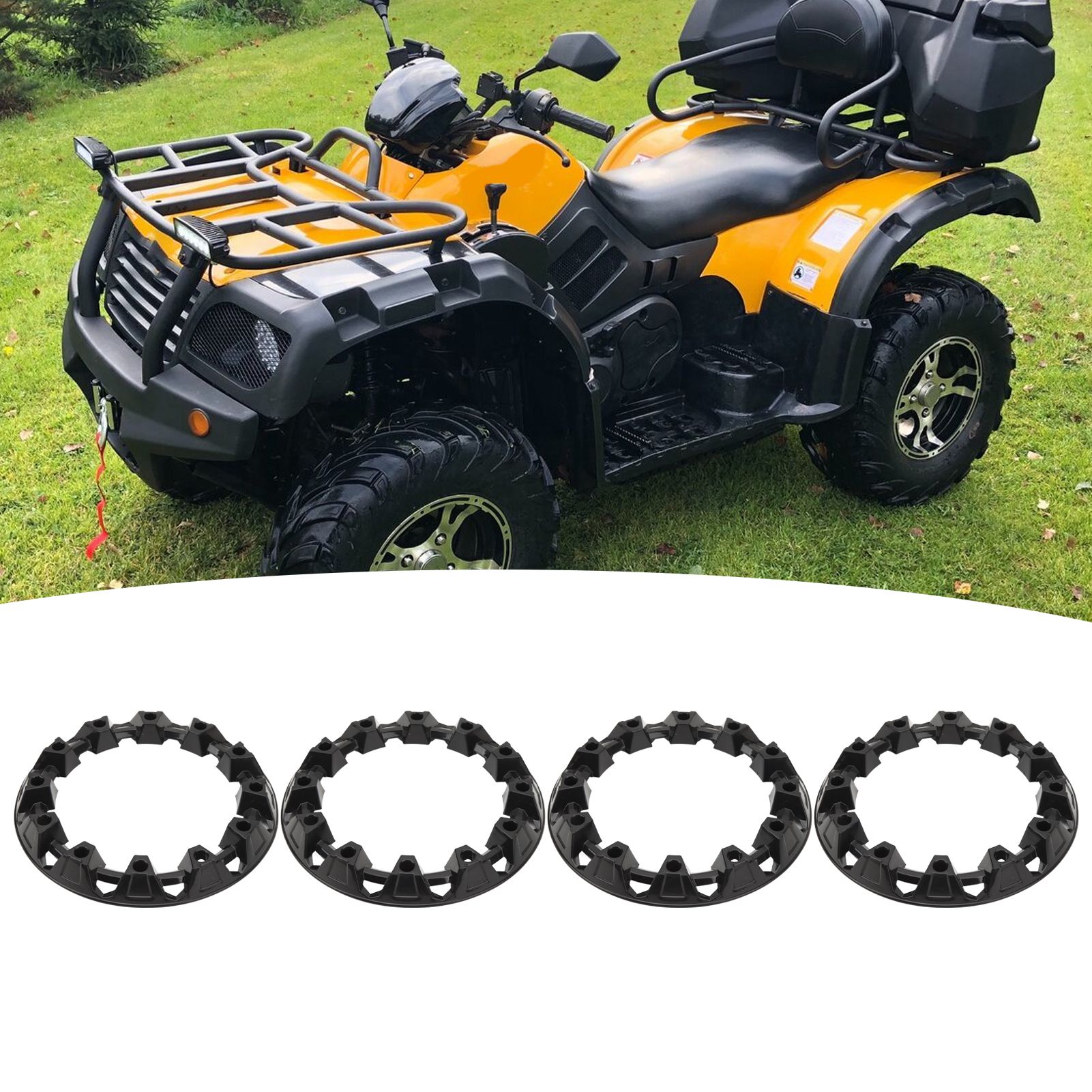4PCS Wheel Hub Trim Cover Hubcaps Tire Rim Cap Universal Wheel Covers Hub Caps Cover Wheel Covers Protective Shell Wheel Hub Decoration Trim for ATV Go Kart