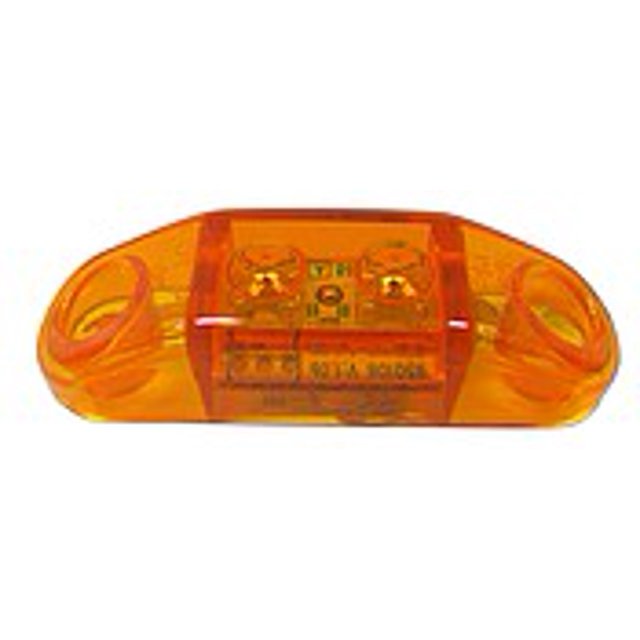 Peterson Mfg. Lumière de Dégagement V168A LED; Oblongue; 2,6 Pouces de Longueur x 0,75 Pouces de Largeur; Lentille Ambré; Montage en Surface; Se Monte sur des Centres de 1-15/16 Pouces