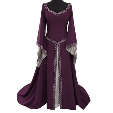 Renaissance Faire Dress,Renaissance Faire Dress for Women Medieval Victorian Ball Gown Regency Irish Peasant Dresses Halloween Party Clothing Renaissance Faire Corset Clothing