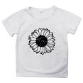 thumbnail image 4 of PMVFHDE T-Shirt Graphique pour Enfants à Imprimé Tournesol, Col Rond, Manches Courtes, Haut Décontracté, Tee pour Fille, 3-Blanc, 11-12 Ans, 4 of 4