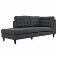 thumbnail image 4 of Modway Empress Sectionnel 2 Pcs en Tissu Rembourré Orienté vers la Gauche, Gris, 4 of 9