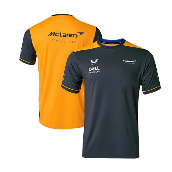 F1 Racing Suit, Quick Dry Shirt, Men's And Women's Short Sleeve Round Neck Shirt, McLaren Martin Team T-shirt_WE