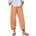 thumbnail image 1 of Timegard Womens Plus Size Pants Elastic Waisted Solid Color Lightweight Pants Lounge Trousers Pockets, 1 of 4