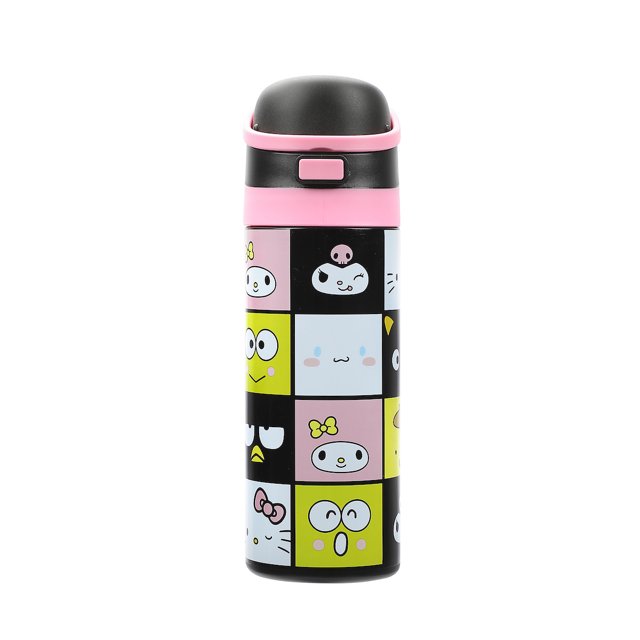 Hello Kitty & Friends Visage de Personnage Carrés Bouteille d'Eau en Acier Inoxydable 24 Oz