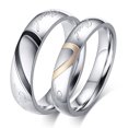 thumbnail image 3 of Puzzle Heart Wedding Band Ring for Valentine Lovers EngageMenst Promise, 3 of 5