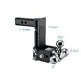 thumbnail image 2 of Trailer Hitches Adjustable Trailer Hitch Ball Mount Fits 2"Receiver,Tri-Ball (1-7/8" x 2" x 2-5/16"), 2 of 5