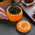 thumbnail image 3 of Pumpkin Jar, Candy Dish, Ceramic Sugar Bowl, Snack Tea Storage Jar with Lid Large -, 3 of 4