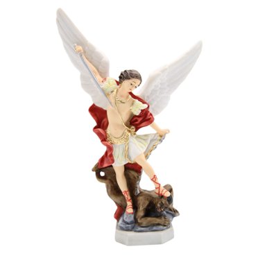 Vittoria Collection 8 Inch Saint St Michael The Archangel Italian Statue Sculpture Figurine Protection Guardian Angel Protector Made in Italy Indoor Outdoor