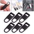 thumbnail image 4 of 6 PCS Zipper Pull Replacement Handle Mend Fixer Zipper Tab Zipper Sliders Zipper Black S, 4 of 9