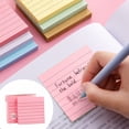 thumbnail image 2 of Jierger 3x3 Inch Lined Sticky Notes, 100 Sheets Self-Stick Notepads for School, Office, Home Desk, Graduation Party Planning, Notebook Marking, Easy to Post Accessories, 2 of 9