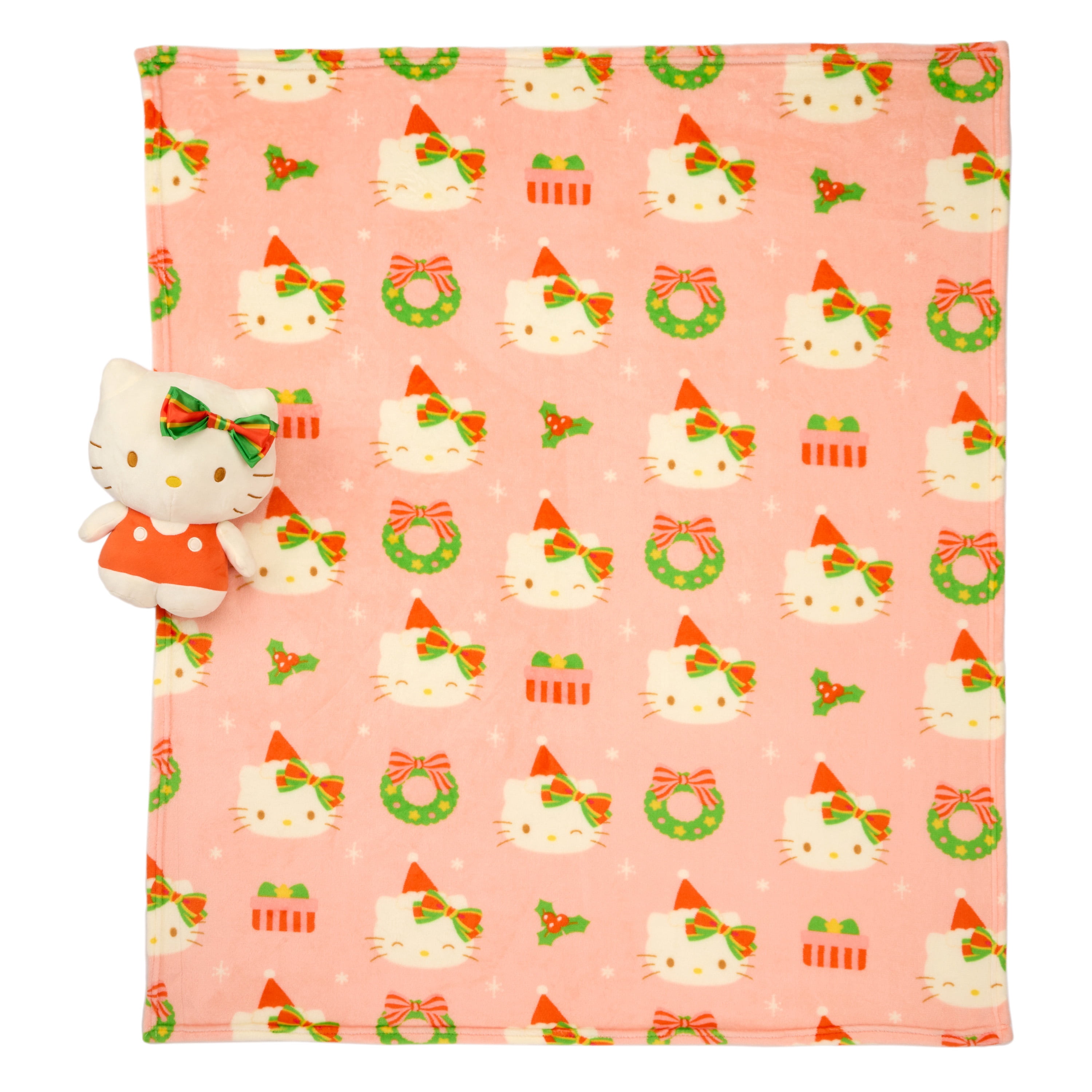 Hello Kitty "All Wrapped Up" oreiller avec jeté