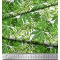 thumbnail image 2 of Soimoi Green Viscose Chiffon Fabric Tropical Leaves Printed Craft Fabric by the Yard 42 Inch Wide, 2 of 5