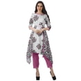 thumbnail image 2 of Moomaya Printed Traditional Clothing Womens Asymmetric Kurti Kurta With Pant Set, 2 of 6