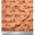 thumbnail image 1 of Soimoi Tissu Crêpe Polyester Imprimé Taureau 1 Yard 52 Pouces de Large, 1 of 3