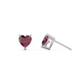 thumbnail image 2 of Heart Birthstone Stud Earrings, 2 of 4