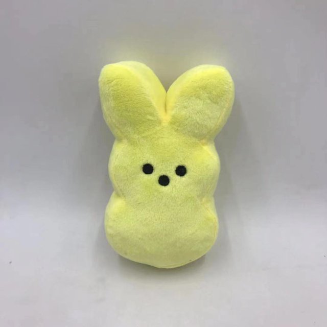 Relayinert Jouet en Peluche Lapin de Pâques Jaune Lapin de la Résurrection 6 Pouces 1 Pce