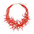 thumbnail image 3 of Xuanheng Collier de Perles de Graines 18 Pouces Ras du Cou Bijou Tendance Cadeau de la Saint-Valentin pour Elle Rouge, 3 of 8