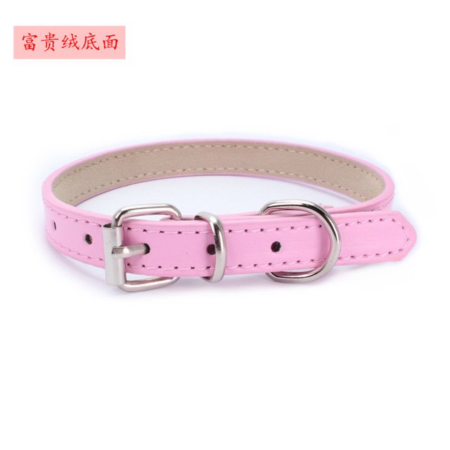 Collier pour Chien Doux avec Sangle pour Petit Chiot Chaton Fond en Peluche Riche : Rose m : 42*2.0 cm