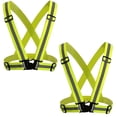 thumbnail image 1 of HANCELANT 2 Piece Adjustable Safety Security High Visibility Reflective Vest Gear Stripes Jacket, 1 of 6