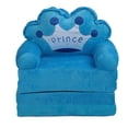 thumbnail image 2 of Foldable Cartoon Chair, Lovely Crown Multi Functional, Kindergarten Reading Sofa, Blue, with Cloth Material, for Indoor and Outdoor Use, 2 of 7
